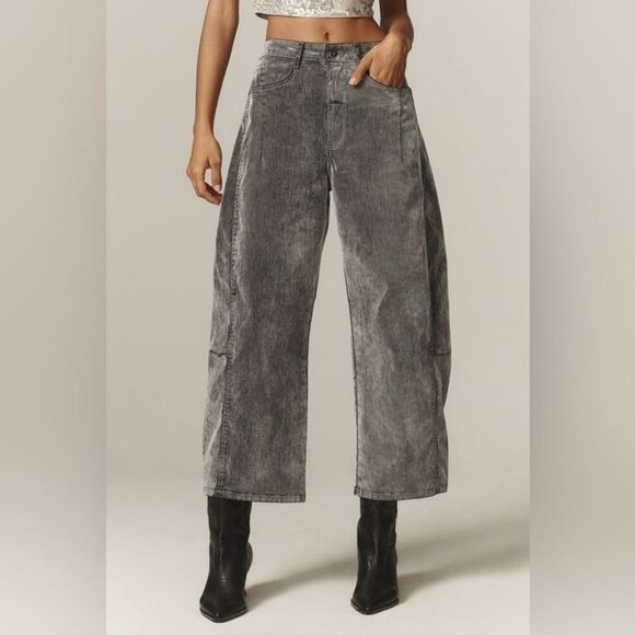 Anthropologie Denim - NWT Size 30 Tall - The Kenna Heritage Cotton Barrel Jeans Velvet (NWT US$198)